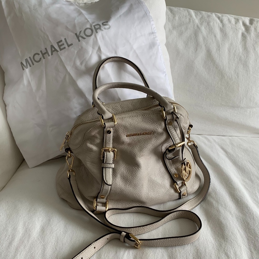 White / Cream Michael Kors Bowler Bag